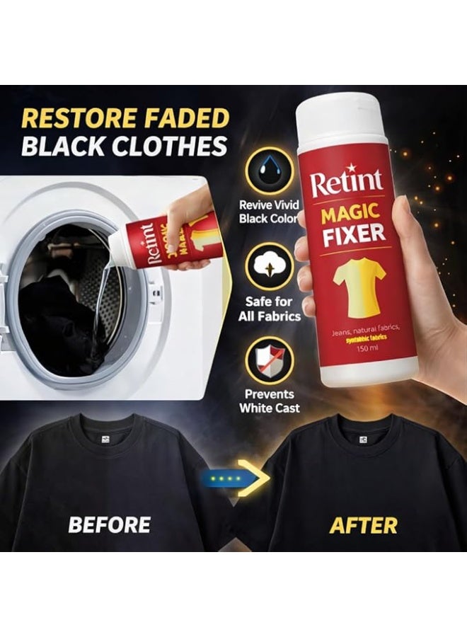 Retint Magic Fixer – Fabric Color Restorer & Texture Renewer – Liquid Color Reviver for Faded Clothes – Restores Original Vibrancy & Softness – Safe for All Fabrics – Easy Soak Application – 150ml - Image 2